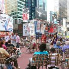 Stolar istället för bilar på Times Square