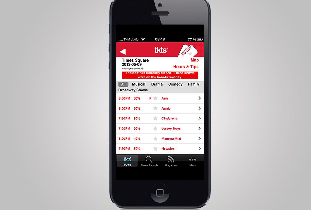 Billiga Broadwaybiljetter? There’s an app for that!