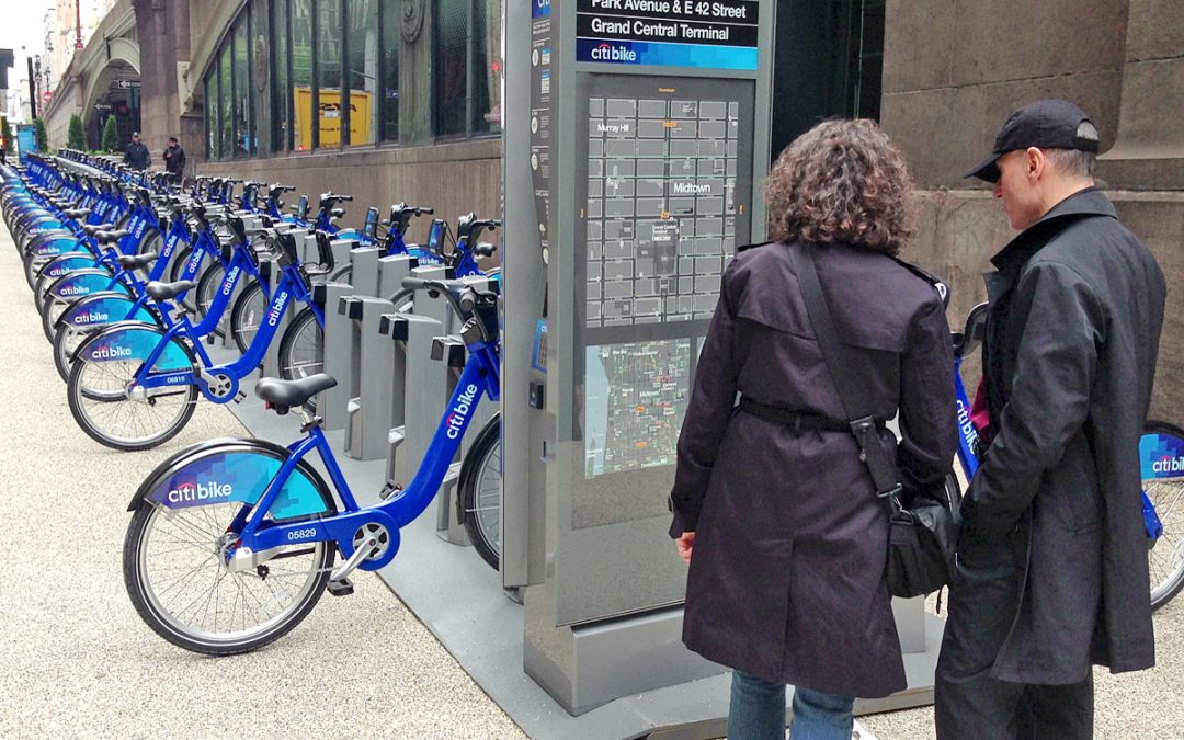 New Yorks hyrcyklar rullar äntligen