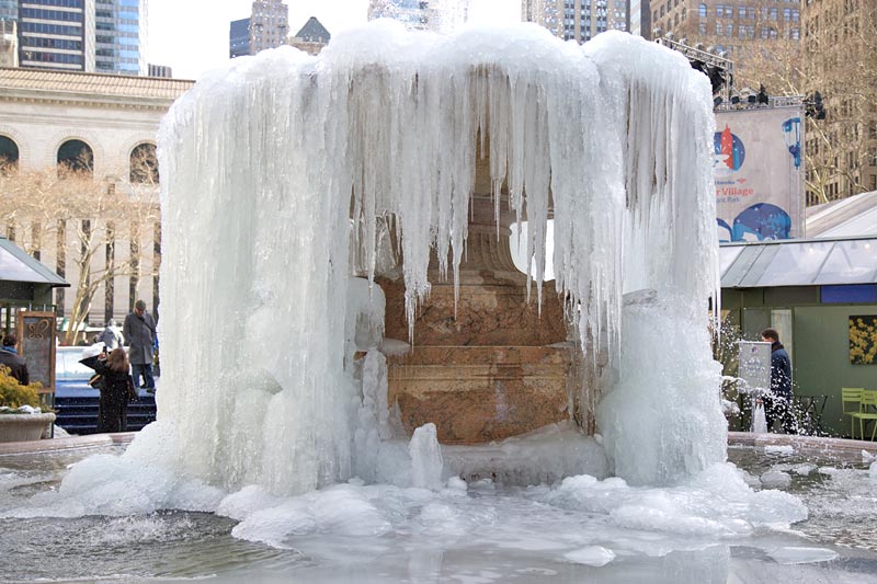 Extremt kallt i New York